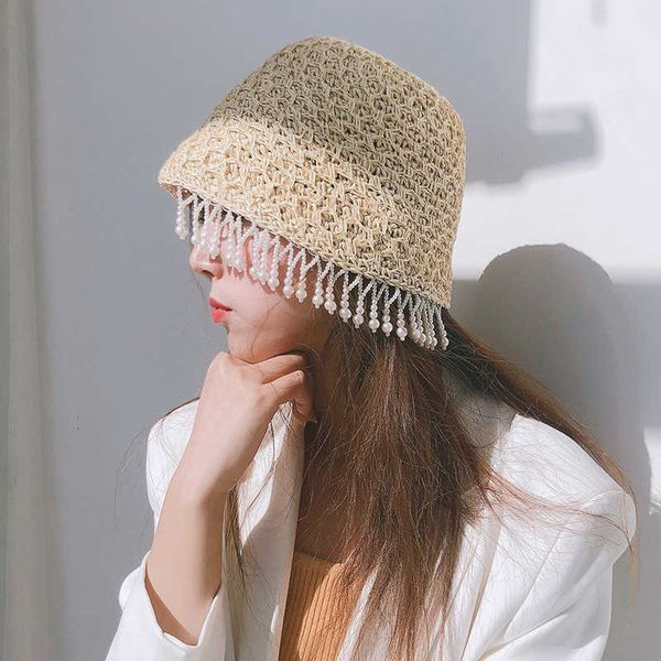 wide brim hats 202105-pm-53 new fashion summer handmade paper pearl tassel mysterious grace show street lady bucket cap women leisure hat p2, Blue;gray
wide brim hats 202105-pm-53 new fashion summer handmade paper pearl tassel mysterious grace show street lady bucket cap women leisure hat p2, Blue;gray