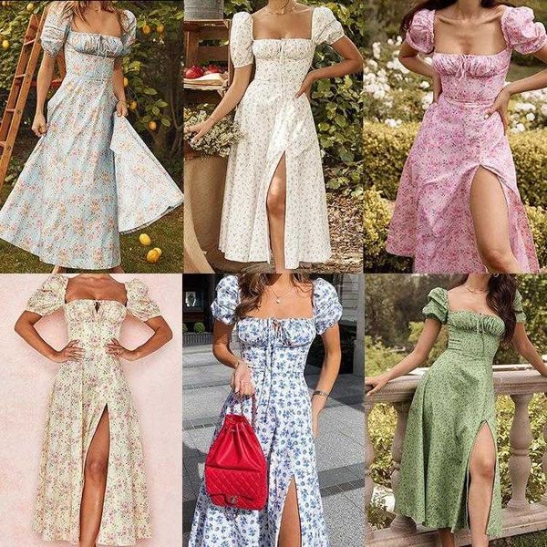 summer printed french casual dresses floral backless slim fit sleeveless split, Black;gray
summer printed french casual dresses floral backless slim fit sleeveless split, Black;gray