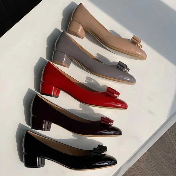 designer shoes high version sf new family wedding bow flat high thick heels leather women's single shoes, Black
designer shoes high version sf new family wedding bow flat high thick heels leather women's single shoes, Black