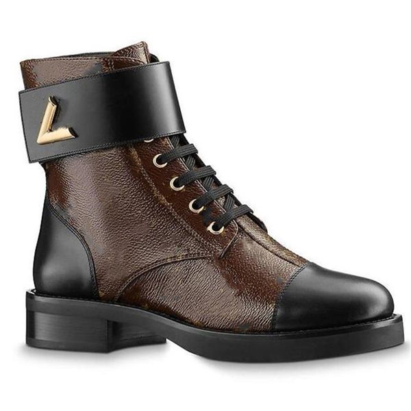 women wonderland flat ranger boot buckle fashion designer lady leather strap canvas lace-up rubber outsole ankle boots154m, Black
women wonderland flat ranger boot buckle fashion designer lady leather strap canvas lace-up rubber outsole ankle boots154m, Black