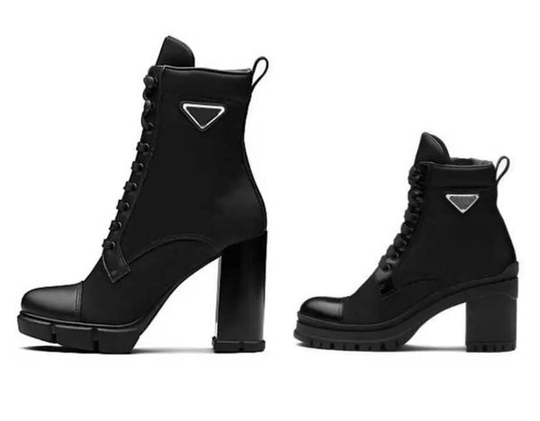luxury designer women ankle boots heel leather and nylon fabric booties fashion biker australia platform heels winter sneakers size 35-41, Black
luxury designer women ankle boots heel leather and nylon fabric booties fashion biker australia platform heels winter sneakers size 35-41, Black