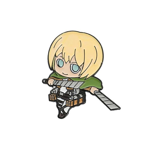 cute design stoving varnish accessories metal badge gift anime attack on titan levi ackerman eren brooch pins for anime funs, Silver
cute design stoving varnish accessories metal badge gift anime attack on titan levi ackerman eren brooch pins for anime funs, Silver