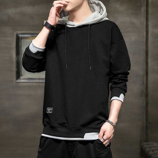 hooded spring and autumn 2023 ins fashion brand fake two-piece sweater youth casual men's wearnl87, Black
hooded spring and autumn 2023 ins fashion brand fake two-piece sweater youth casual men's wearnl87, Black