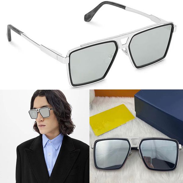 male model designer sunglasses z1582u mens fashion silver square frame white lenses men party metal glasses 1582 uv protection designer qual, White;black
male model designer sunglasses z1582u mens fashion silver square frame white lenses men party metal glasses 1582 uv protection designer qual, White;black