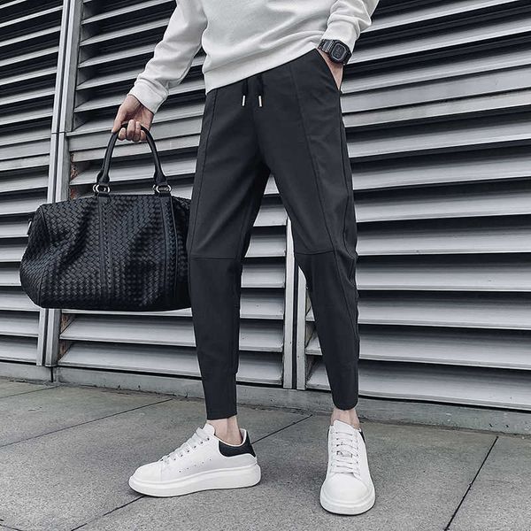 men's pants blackgray summer ankle length slim fit casual thin harem pants men clothing 2023 streetwear hip hop joggers trousers male 3, Black
men's pants blackgray summer ankle length slim fit casual thin harem pants men clothing 2023 streetwear hip hop joggers trousers male 3, Black