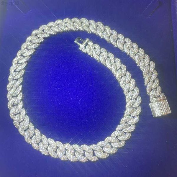 ale gold plated 15mm iced out moissanite fully covered bling miami cuban chain hip hop necklace, Silver
ale gold plated 15mm iced out moissanite fully covered bling miami cuban chain hip hop necklace, Silver