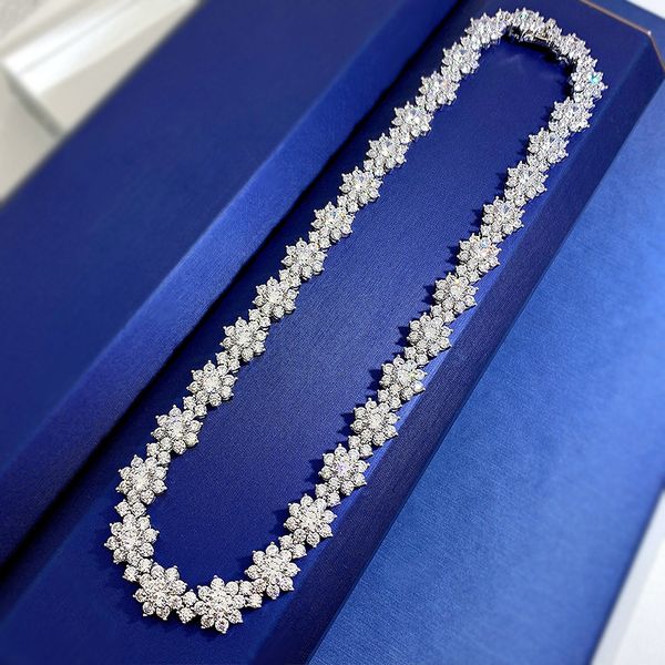 flower moissanite diamond necklace 100% real 925 sterling silver engagement wedding chocker necklace for women bridal jewelry, Black
flower moissanite diamond necklace 100% real 925 sterling silver engagement wedding chocker necklace for women bridal jewelry, Black