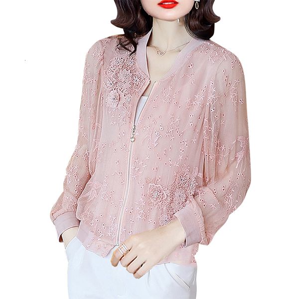 women s jackets thin jacket pink outerwear lady summer flower embroidery long sleeve loose office 230225, Black;brown
women s jackets thin jacket pink outerwear lady summer flower embroidery long sleeve loose office 230225, Black;brown