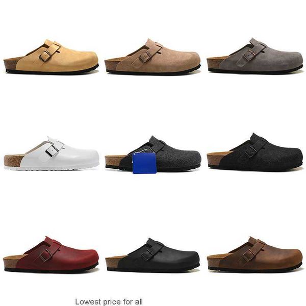 designer sandals men women slide slippers boston soft footbed clogs suede leather buckle strap shoes outdoor indoor popular hombres mujeres, Black
designer sandals men women slide slippers boston soft footbed clogs suede leather buckle strap shoes outdoor indoor popular hombres mujeres, Black