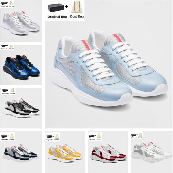 casual shoes luxury men americas cup sneakers patent leather nylon runner sports mesh mens skateboard walking outdoor trainers, Black
casual shoes luxury men americas cup sneakers patent leather nylon runner sports mesh mens skateboard walking outdoor trainers, Black