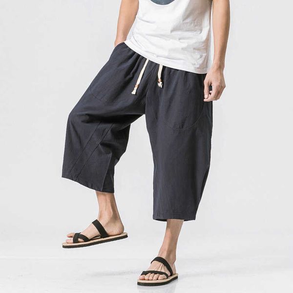 men's pants 2021 man cotton linen wild leg pants casual loose calflength pants man bloomers summer baggy male traditional pants trouser, Black
men's pants 2021 man cotton linen wild leg pants casual loose calflength pants man bloomers summer baggy male traditional pants trouser, Black