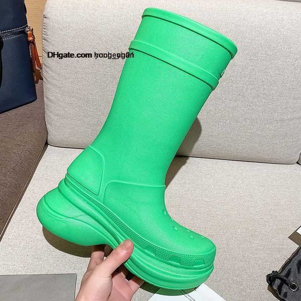 designer boots fashion women rainboots round toe platform rain booties thick heel long boot rubber shoes waterproof jointly, Black
designer boots fashion women rainboots round toe platform rain booties thick heel long boot rubber shoes waterproof jointly, Black