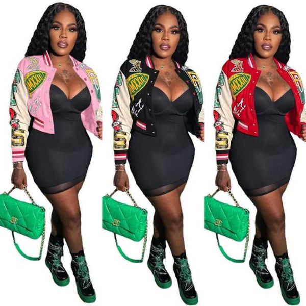 retail women clothes baseball uniform coats long sleeve new double layer threaded woolen bomber suit full position print, Black;brown
retail women clothes baseball uniform coats long sleeve new double layer threaded woolen bomber suit full position print, Black;brown