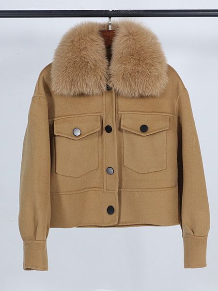 women s jackets oftbuy wool blends winter jacket women real fur coat natural collar pocket short outerwear streetwear fashion 230225, Black;brown
women s jackets oftbuy wool blends winter jacket women real fur coat natural collar pocket short outerwear streetwear fashion 230225, Black;brown