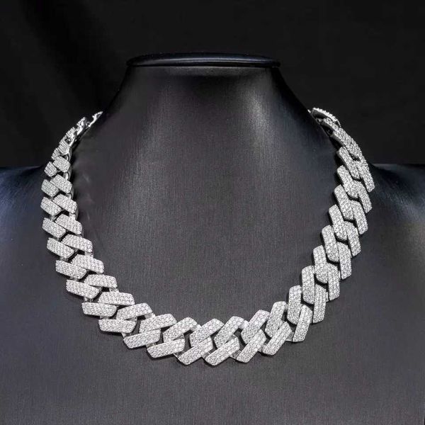 ale gems luxury mens hip hop iced out necklace moissanite cuban chain, Silver
ale gems luxury mens hip hop iced out necklace moissanite cuban chain, Silver