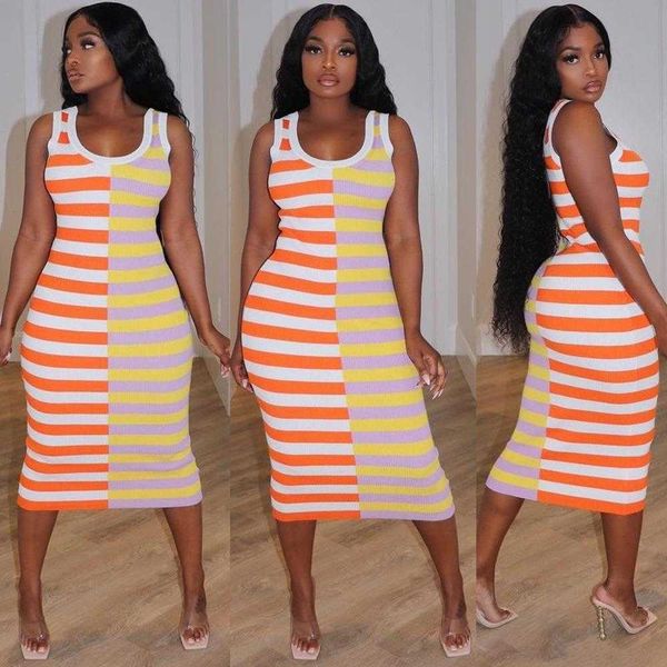 summer product dresses womens clothes striped printed round neck sleeveless, Black;gray
summer product dresses womens clothes striped printed round neck sleeveless, Black;gray