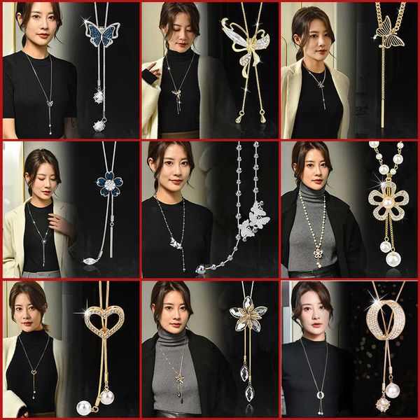 crystal flower autumn and winter sweater chain with diamond long autumn and winter tassel pearl necklace, Silver
crystal flower autumn and winter sweater chain with diamond long autumn and winter tassel pearl necklace, Silver