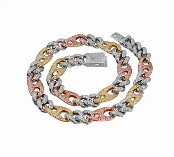 fashion tri color 12mm iced out cz diamond cuban link heavy silver chain necklace
fashion tri color 12mm iced out cz diamond cuban link heavy silver chain necklace