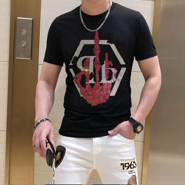 men's t-shirt skull rhinestone street wear cotton loose size hip hop style tees 2023 summer new trend homme wear causal clothing m-5xl, White;black
men's t-shirt skull rhinestone street wear cotton loose size hip hop style tees 2023 summer new trend homme wear causal clothing m-5xl, White;black
