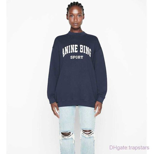 classic design anine bing women designer sweatshirt pullover letter embroidery fleece loose crew neck sweater, Black
classic design anine bing women designer sweatshirt pullover letter embroidery fleece loose crew neck sweater, Black