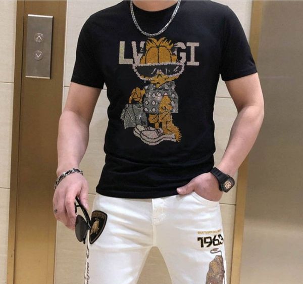korean version s-4xl cool style designer rhinestone men's t-shirts casual, White;black
korean version s-4xl cool style designer rhinestone men's t-shirts casual, White;black