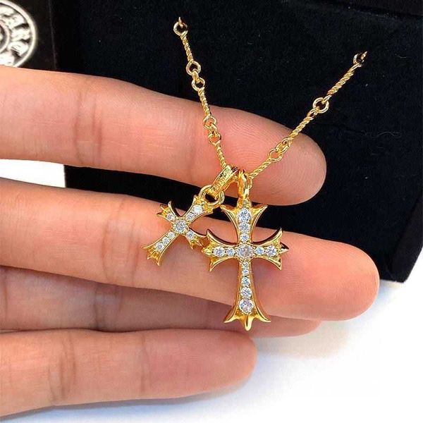 designer pendant ch necklace heart women's full diamond female gold couple sweater chain chromes double cross pendants neckchain luxury, Silver
designer pendant ch necklace heart women's full diamond female gold couple sweater chain chromes double cross pendants neckchain luxury, Silver
