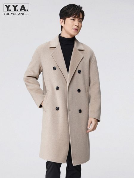 men's wool blends men 100 trench coat business work autumn winter double breasted two faced en long coats cargo windbreaker 230225, Black
men's wool blends men 100 trench coat business work autumn winter double breasted two faced en long coats cargo windbreaker 230225, Black