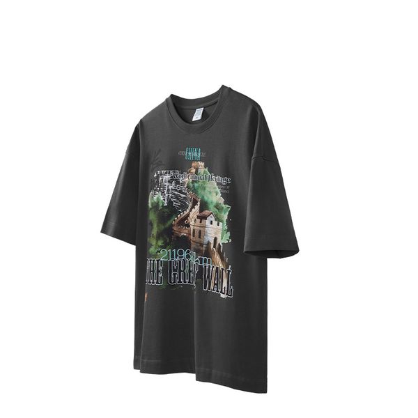 grey designer t shirt the great wall chinese style printed t shirts 2023 summer fashion high street hit hop letter printing loose retro men, White;black
grey designer t shirt the great wall chinese style printed t shirts 2023 summer fashion high street hit hop letter printing loose retro men, White;black