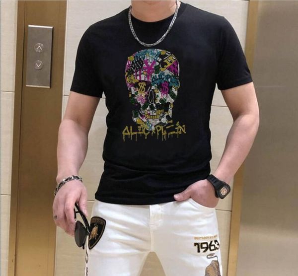 tees casual pullover male designer rhinestone men's t-shirts men's fashion men, White;black
tees casual pullover male designer rhinestone men's t-shirts men's fashion men, White;black