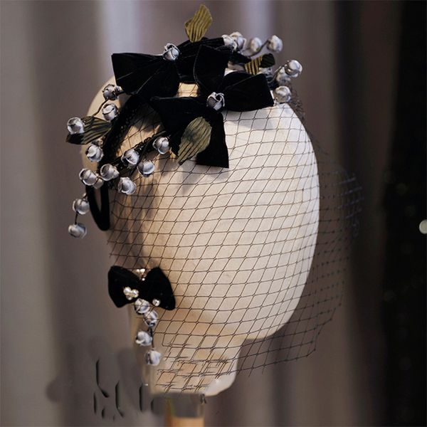 wedding hair jewelry french retro lily of the valley floret black bow bride gauze headband studio dress style piece accessories 230225, Slivery;golden
wedding hair jewelry french retro lily of the valley floret black bow bride gauze headband studio dress style piece accessories 230225, Slivery;golden