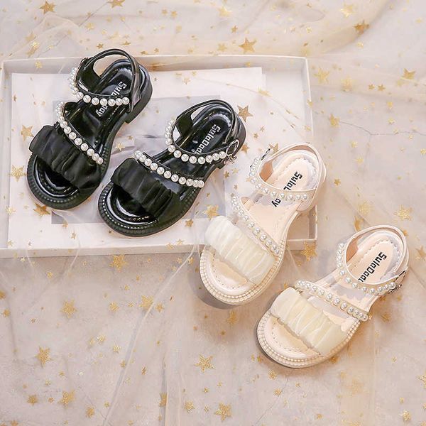 sandals girl's sandals organza pearl beautiful sweet summer children sliders black beige elegant flexiable soft sole 2636 kids shoes z0, Black;red
sandals girl's sandals organza pearl beautiful sweet summer children sliders black beige elegant flexiable soft sole 2636 kids shoes z0, Black;red