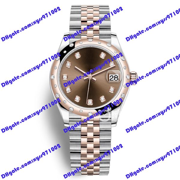 selling fashion new women's watch 31mm brown dial 278341 178344 diamond bezel 18k rose gold luxury watch asia 2813 automatic mechanical, Slivery;brown
selling fashion new women's watch 31mm brown dial 278341 178344 diamond bezel 18k rose gold luxury watch asia 2813 automatic mechanical, Slivery;brown