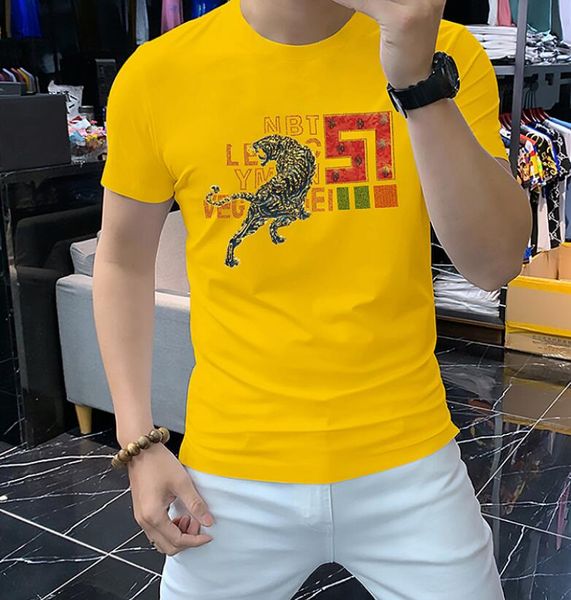 b216 comfortable designer t shirt summer white short sleeve diamond-ironing tiger men tshirt tee mens clothes, White;black
b216 comfortable designer t shirt summer white short sleeve diamond-ironing tiger men tshirt tee mens clothes, White;black