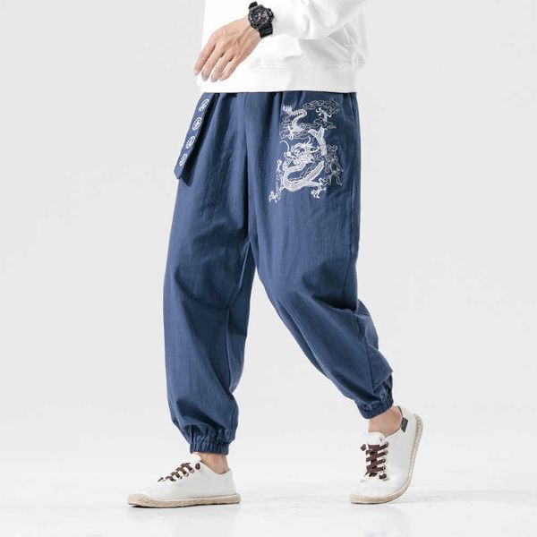 men's pants men's dragon embroidery trousers korean style casual harem pants men 2021 autumn with belt loose oversize man pants z0, Black
men's pants men's dragon embroidery trousers korean style casual harem pants men 2021 autumn with belt loose oversize man pants z0, Black