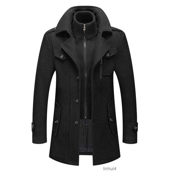 autumn and winter business woolen fashion double collar cold resistant cloth men's coat men i1s0, Black
autumn and winter business woolen fashion double collar cold resistant cloth men's coat men i1s0, Black