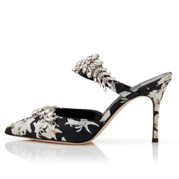 fashion women sandals pumps lurum 90 mm black green silk floral printed mules italy classic pointed toe slingback designer wedding party san
fashion women sandals pumps lurum 90 mm black green silk floral printed mules italy classic pointed toe slingback designer wedding party san