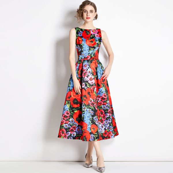 2023 slim summer floral party dresses women designer round neck holiday vest dress for special occasion ladies elegant print cocktail prom f, Black;gray
2023 slim summer floral party dresses women designer round neck holiday vest dress for special occasion ladies elegant print cocktail prom f, Black;gray