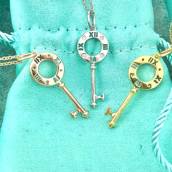 high version tiffay s925 sterling silver roman digital key necklace female rose gold collarbone chain long sweater, Black
high version tiffay s925 sterling silver roman digital key necklace female rose gold collarbone chain long sweater, Black