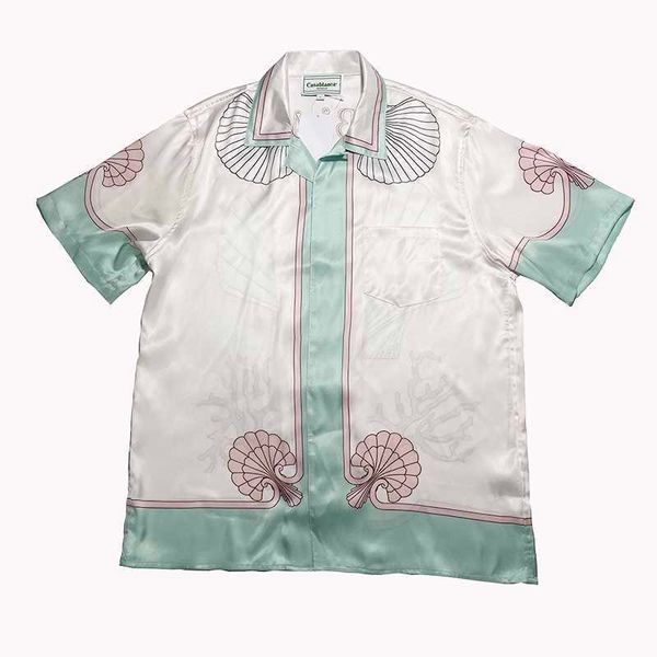 23ss new casablanca hawaii beach shirt men and women pink shell coral loose versatile short sleeve shirt fashion, White;black
23ss new casablanca hawaii beach shirt men and women pink shell coral loose versatile short sleeve shirt fashion, White;black