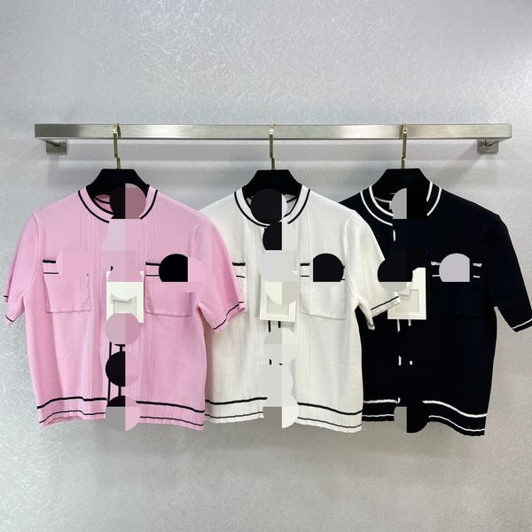 229 2023 runway spring summer women sweater brand same style white short sleeve crew neck button fashion clothes weilan08, White;black
229 2023 runway spring summer women sweater brand same style white short sleeve crew neck button fashion clothes weilan08, White;black