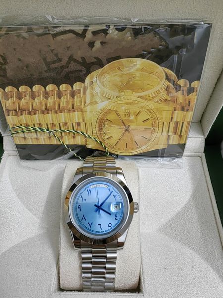 With original box Mens Watch BP 228206 Platinum 41mm Day-Date Ice Blue Arabic Rare Dial Automatic Fashion Men's Watch Folding Mechanical Watches 2813, Style 7 original box+watch
With original box Mens Watch BP 228206 Platinum 41mm Day-Date Ice Blue Arabic Rare Dial Automatic Fashion Men's Watch Folding Mechanical Watches 2813, Style 7 original box+watch