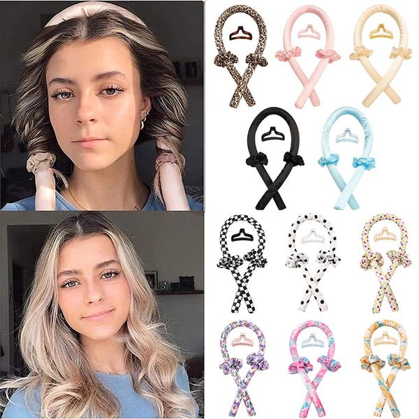 party favor wave formers heatless curling rod headband lazy no heat silk ribbon set sleeping soft diy scrunchiest kit tools, Slivery;white
party favor wave formers heatless curling rod headband lazy no heat silk ribbon set sleeping soft diy scrunchiest kit tools, Slivery;white