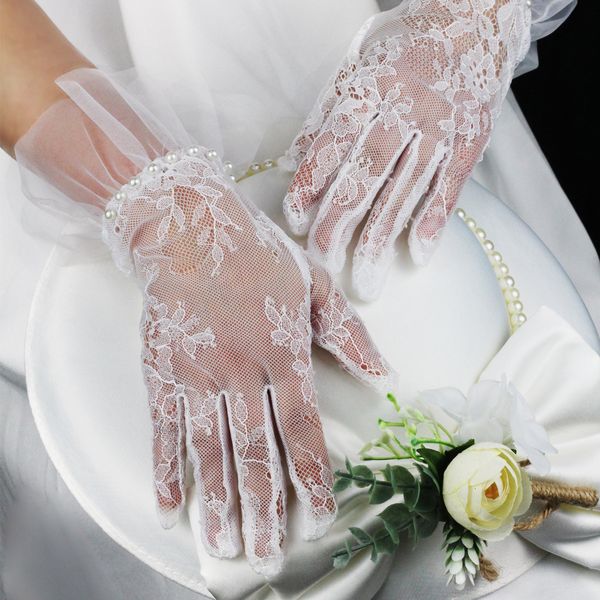 five fingers gloves wg048 exquisite wedding bridal short white lace pearls ruffle edge women ladies bride bridesmaid finger wrist handschuh, Blue;gray
five fingers gloves wg048 exquisite wedding bridal short white lace pearls ruffle edge women ladies bride bridesmaid finger wrist handschuh, Blue;gray