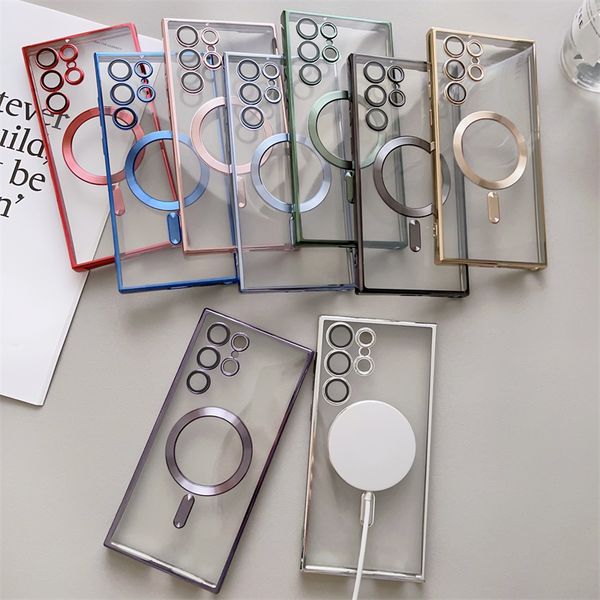 transparent plating magsafe magnetic cases soft tpu shockproof cover with camera lens film protector for samsung s21 fe s22 plus s23 ultra n
transparent plating magsafe magnetic cases soft tpu shockproof cover with camera lens film protector for samsung s21 fe s22 plus s23 ultra n