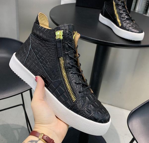 giuseppe casual shoes real leather sneakers men shoes chaussures de designer loafers martin frankie the crocodile grain diamond j4, Black
giuseppe casual shoes real leather sneakers men shoes chaussures de designer loafers martin frankie the crocodile grain diamond j4, Black