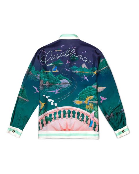 casablanca hawaii beach shirt men and women new sicilian island flower bird print silk hawaiian fashion long sleeve shirt, White;black
casablanca hawaii beach shirt men and women new sicilian island flower bird print silk hawaiian fashion long sleeve shirt, White;black