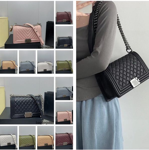 classic women bag wholesale designer fashion classic boy diamond quilting metallic silver chain inclined shoulder bag caviar calfskin leathe
classic women bag wholesale designer fashion classic boy diamond quilting metallic silver chain inclined shoulder bag caviar calfskin leathe