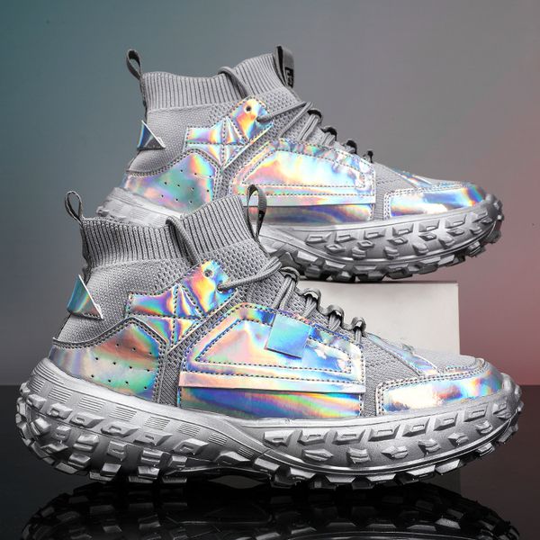 dress shoes spring autumn sliver mirror sneakers men fashion glitter luxury desinger platform breathable casual 230225, Black
dress shoes spring autumn sliver mirror sneakers men fashion glitter luxury desinger platform breathable casual 230225, Black