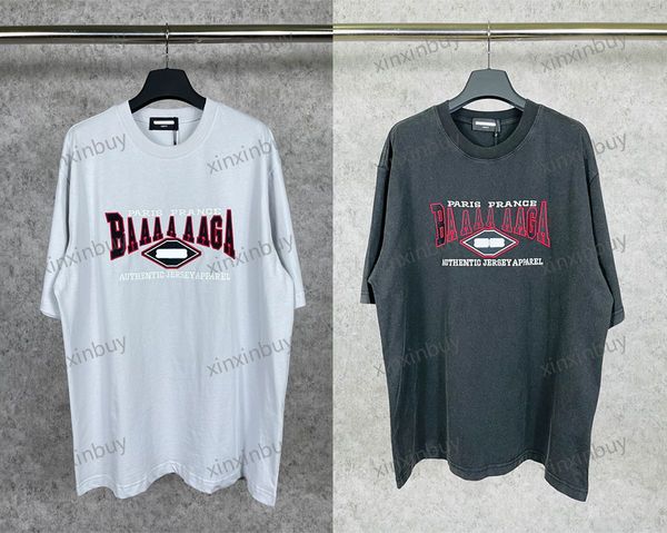 xinxinbuy men designer tee t shirt 23ss paris red letter embroidery short sleeve cotton women white black khaki grey s-2xl, Black;brown
xinxinbuy men designer tee t shirt 23ss paris red letter embroidery short sleeve cotton women white black khaki grey s-2xl, Black;brown
