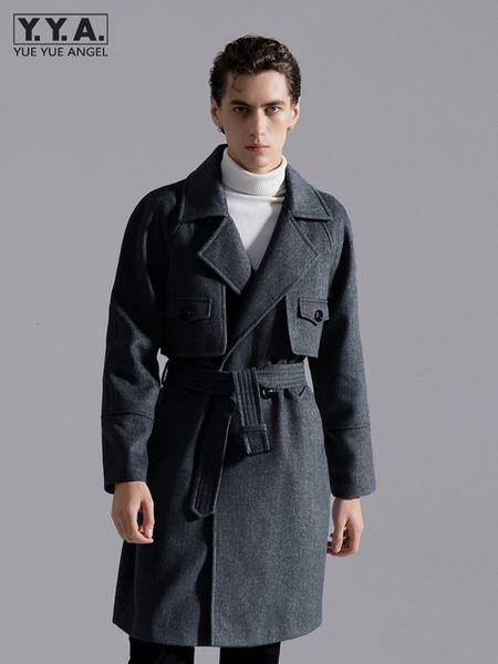 men's wool blends men double breasted belted long coat military style business casual en trench overcoat big size 6xl 230225, Black
men's wool blends men double breasted belted long coat military style business casual en trench overcoat big size 6xl 230225, Black